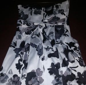 Black and white floral dress